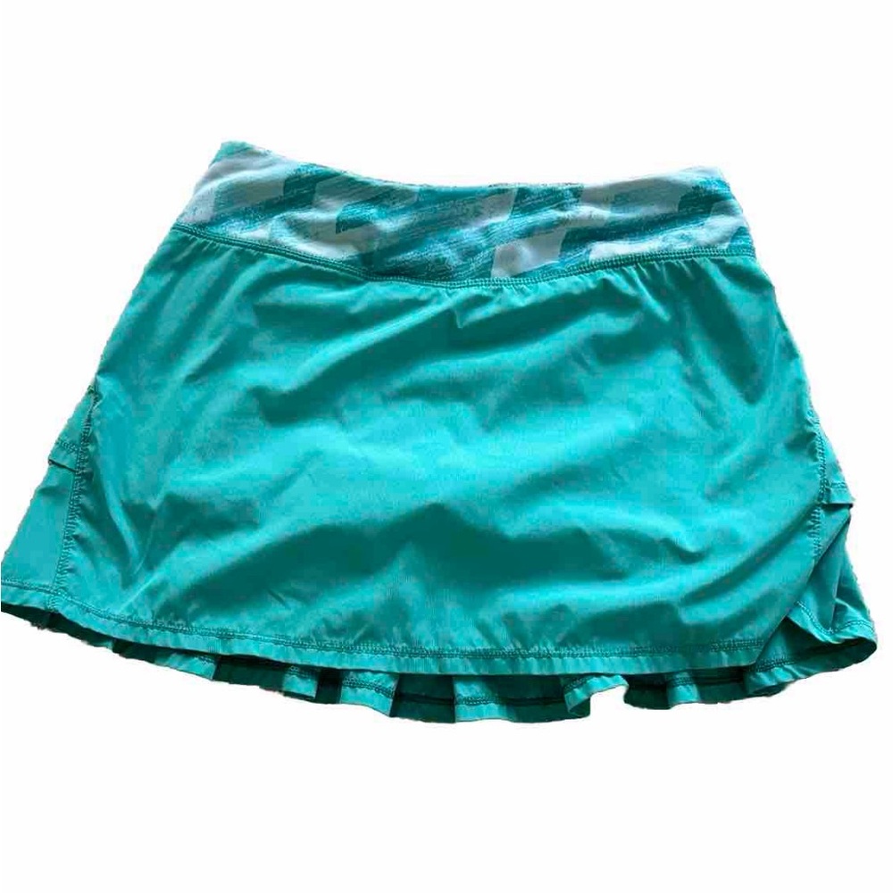 Ivvia Tennis Skirt Junior Size 12 Teal With Coral Accents